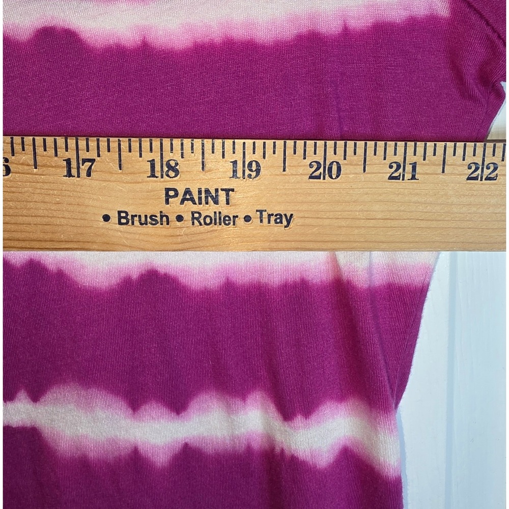 VTG Lucky Brand Tunic Top Tie-Dye Knit Womens XL Purple Magenta Peasant - Picture 10 of 10